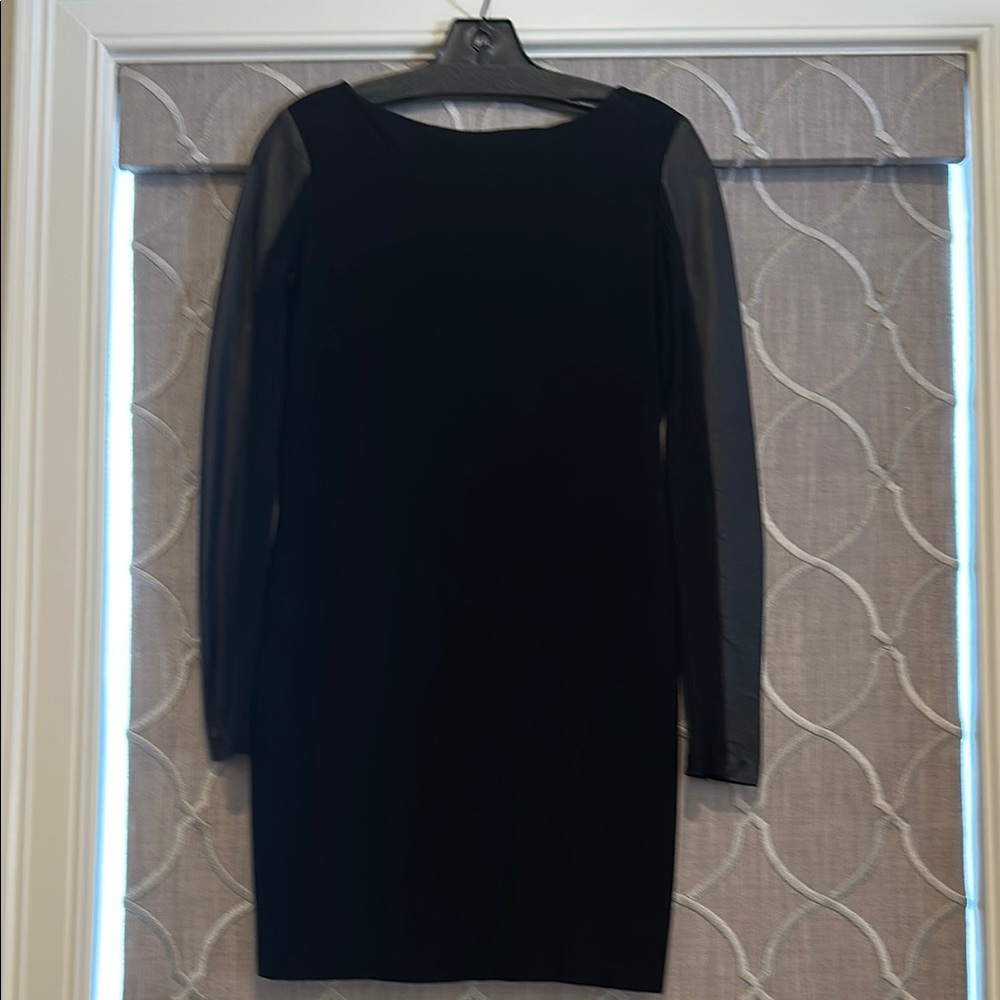 Black Long Sleeve Sheath Dress for Cocktail